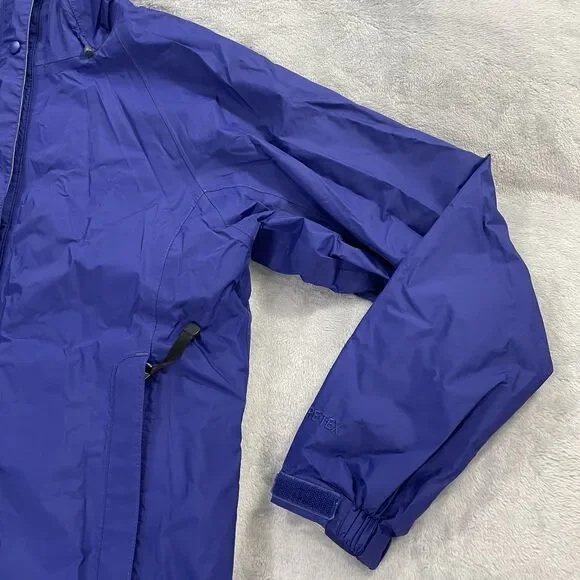 LL Bean Hooded Zip Up Rain Jacket Womens Size Small Goretex Windbreaker Stowaway - Picture 5 of 15